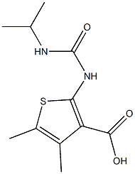 4,5-dimethyl-2-[(propan-2-ylcarbamoyl)amino]thiophene-3-carboxylic acid 구조식 이미지