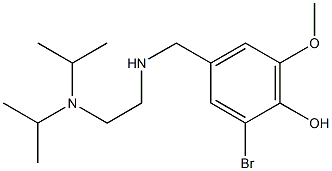 4-[({2-[bis(propan-2-yl)amino]ethyl}amino)methyl]-2-bromo-6-methoxyphenol Structure