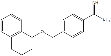 4-[(1,2,3,4-tetrahydronaphthalen-1-yloxy)methyl]benzenecarboximidamide 구조식 이미지