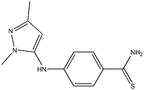 4-[(1,3-dimethyl-1H-pyrazol-5-yl)amino]benzene-1-carbothioamide 구조식 이미지