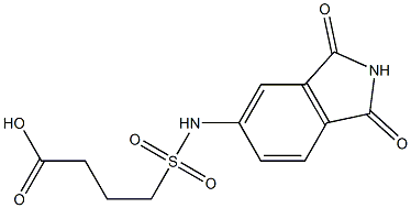4-[(1,3-dioxo-2,3-dihydro-1H-isoindol-5-yl)sulfamoyl]butanoic acid Structure