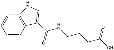 4-[(1H-indol-3-ylcarbonyl)amino]butanoic acid 구조식 이미지