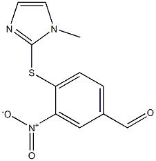 4-[(1-methyl-1H-imidazol-2-yl)thio]-3-nitrobenzaldehyde 구조식 이미지