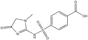 4-[(1-methyl-4-oxo-4,5-dihydro-1H-imidazol-2-yl)sulfamoyl]benzoic acid 구조식 이미지