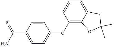 4-[(2,2-dimethyl-2,3-dihydro-1-benzofuran-7-yl)oxy]benzene-1-carbothioamide Structure