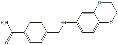 4-[(2,3-dihydro-1,4-benzodioxin-6-ylamino)methyl]benzamide Structure