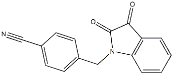 4-[(2,3-dioxo-2,3-dihydro-1H-indol-1-yl)methyl]benzonitrile 구조식 이미지