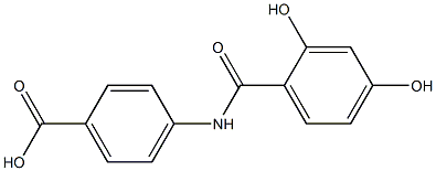 4-[(2,4-dihydroxybenzoyl)amino]benzoic acid Structure