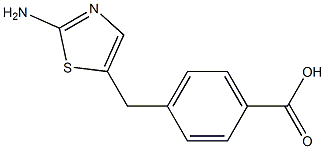 4-[(2-amino-1,3-thiazol-5-yl)methyl]benzoic acid Structure