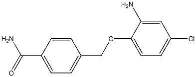 4-[(2-amino-4-chlorophenoxy)methyl]benzamide Structure