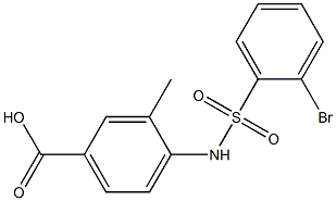 4-[(2-bromobenzene)sulfonamido]-3-methylbenzoic acid Structure