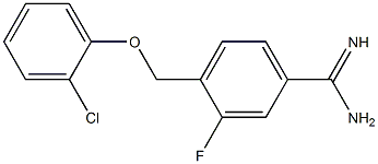 4-[(2-chlorophenoxy)methyl]-3-fluorobenzenecarboximidamide Structure