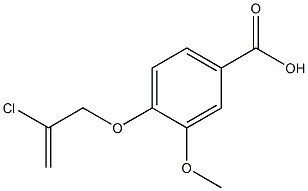 4-[(2-chloroprop-2-enyl)oxy]-3-methoxybenzoic acid Structure