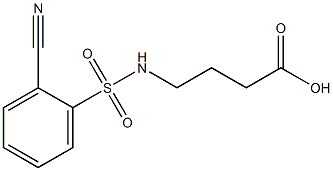 4-[(2-cyanobenzene)sulfonamido]butanoic acid 구조식 이미지