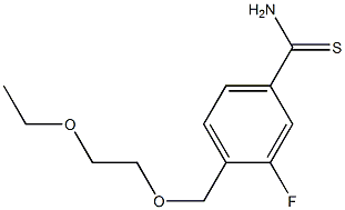 4-[(2-ethoxyethoxy)methyl]-3-fluorobenzenecarbothioamide Structure