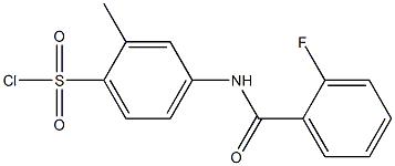 4-[(2-fluorobenzene)amido]-2-methylbenzene-1-sulfonyl chloride 구조식 이미지