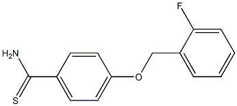 4-[(2-fluorophenyl)methoxy]benzene-1-carbothioamide Structure