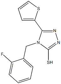 4-[(2-fluorophenyl)methyl]-5-(thiophen-2-yl)-4H-1,2,4-triazole-3-thiol 구조식 이미지