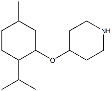 4-[(2-isopropyl-5-methylcyclohexyl)oxy]piperidine 구조식 이미지