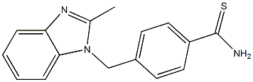 4-[(2-methyl-1H-benzimidazol-1-yl)methyl]benzenecarbothioamide Structure