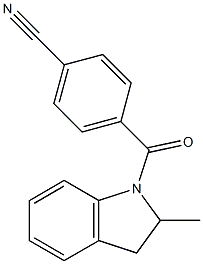 4-[(2-methyl-2,3-dihydro-1H-indol-1-yl)carbonyl]benzonitrile Structure