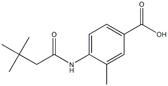 4-[(3,3-dimethylbutanoyl)amino]-3-methylbenzoic acid 구조식 이미지