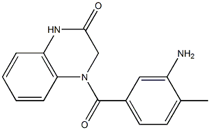 4-[(3-amino-4-methylphenyl)carbonyl]-1,2,3,4-tetrahydroquinoxalin-2-one Structure