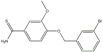 4-[(3-bromophenyl)methoxy]-3-methoxybenzene-1-carbothioamide Structure