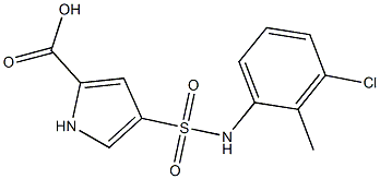 4-[(3-chloro-2-methylphenyl)sulfamoyl]-1H-pyrrole-2-carboxylic acid 구조식 이미지