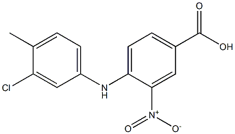 4-[(3-chloro-4-methylphenyl)amino]-3-nitrobenzoic acid 구조식 이미지