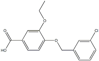 4-[(3-chlorophenyl)methoxy]-3-ethoxybenzoic acid 구조식 이미지