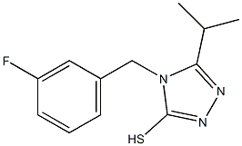 4-[(3-fluorophenyl)methyl]-5-(propan-2-yl)-4H-1,2,4-triazole-3-thiol 구조식 이미지