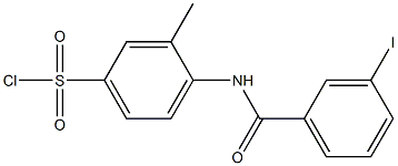 4-[(3-iodobenzene)amido]-3-methylbenzene-1-sulfonyl chloride 구조식 이미지