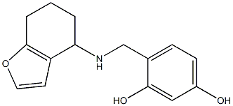 4-[(4,5,6,7-tetrahydro-1-benzofuran-4-ylamino)methyl]benzene-1,3-diol Structure