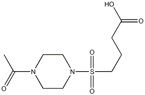 4-[(4-acetylpiperazine-1-)sulfonyl]butanoic acid Structure