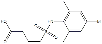 4-[(4-bromo-2,6-dimethylphenyl)sulfamoyl]butanoic acid Structure