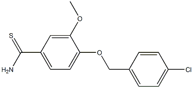 4-[(4-chlorophenyl)methoxy]-3-methoxybenzene-1-carbothioamide Structure