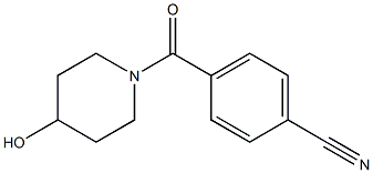 4-[(4-hydroxypiperidin-1-yl)carbonyl]benzonitrile Structure