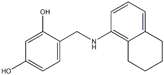 4-[(5,6,7,8-tetrahydronaphthalen-1-ylamino)methyl]benzene-1,3-diol 구조식 이미지