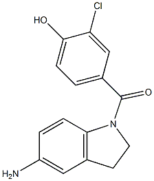4-[(5-amino-2,3-dihydro-1H-indol-1-yl)carbonyl]-2-chlorophenol Structure