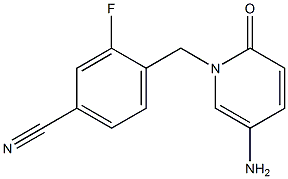 4-[(5-amino-2-oxo-1,2-dihydropyridin-1-yl)methyl]-3-fluorobenzonitrile 구조식 이미지