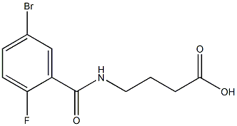 4-[(5-bromo-2-fluorobenzoyl)amino]butanoic acid 구조식 이미지