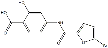 4-[(5-bromo-2-furoyl)amino]-2-hydroxybenzoic acid Structure