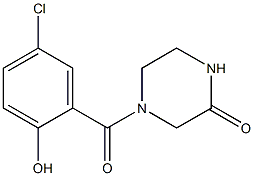 4-[(5-chloro-2-hydroxyphenyl)carbonyl]piperazin-2-one Structure