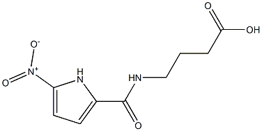 4-[(5-nitro-1H-pyrrol-2-yl)formamido]butanoic acid Structure