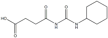 4-[(cyclohexylcarbamoyl)amino]-4-oxobutanoic acid 구조식 이미지