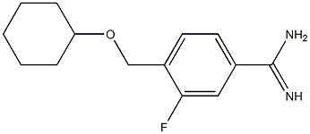 4-[(cyclohexyloxy)methyl]-3-fluorobenzenecarboximidamide 구조식 이미지