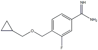 4-[(cyclopropylmethoxy)methyl]-3-fluorobenzene-1-carboximidamide Structure