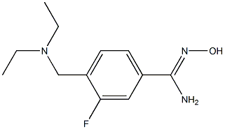4-[(diethylamino)methyl]-3-fluoro-N'-hydroxybenzenecarboximidamide Structure