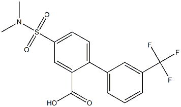 4-[(dimethylamino)sulfonyl]-3'-(trifluoromethyl)-1,1'-biphenyl-2-carboxylic acid Structure